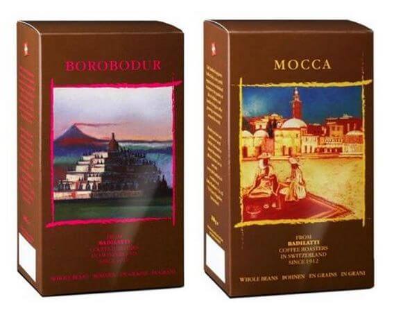 Подарочный набор кофе Борободур (молотый) + Мокка (молотый), 2 х 250 г, Badilatti