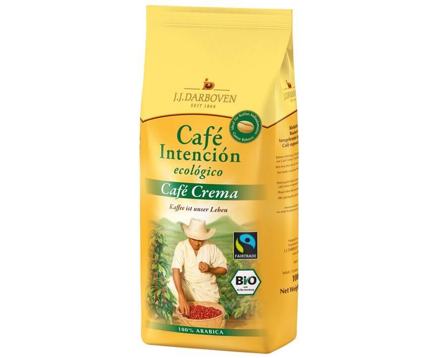 Кофе в зернах Cafe Intencion Ecologico Cafe Crema, в/у 1 кг, Darboven