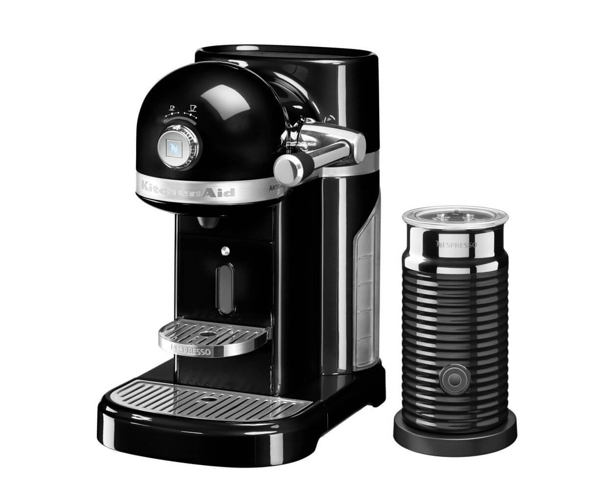 Кофеварка капсульная Artisan Nespresso и Aeroccino, черная, 5KES0504EOB, KitchenAid