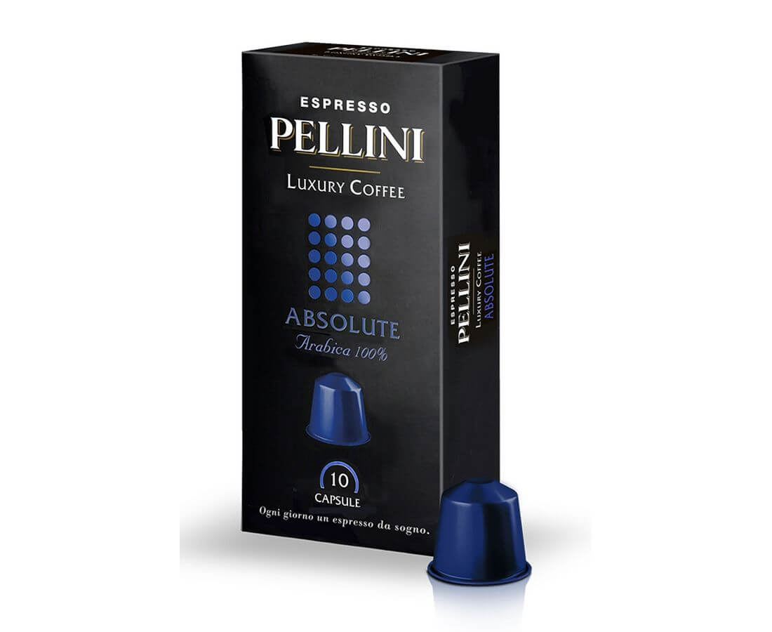 Кофе в капсулах ABSOLUTE, NESPRESSO, 100% Арабика, 10 шт., Pellini