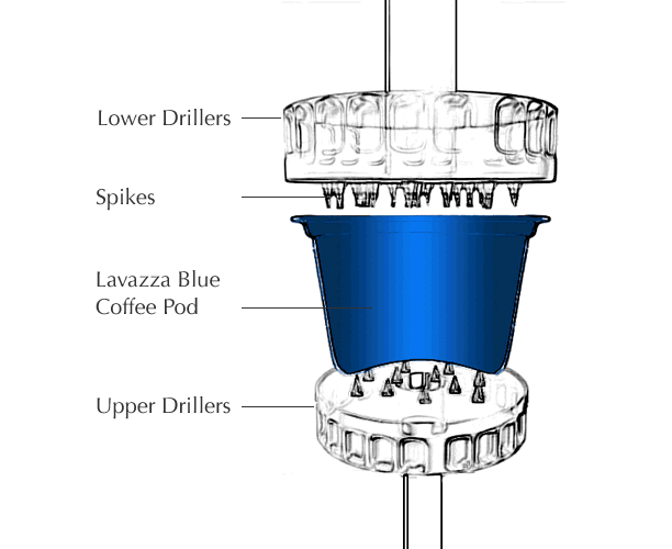 Кофе молотый в капсулах BLUE Espresso DECAFF(без кофеина), Lavazza