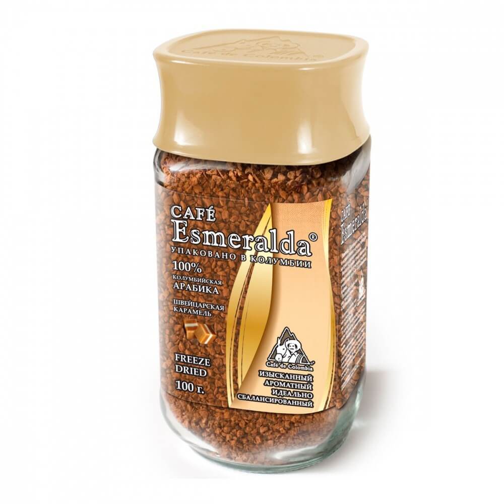 Кофе Cafe Esmeralda "Швейцарская карамель", сублимированный, 100 гр