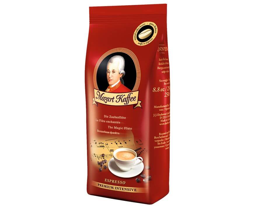 Кофе в зернах Mozart Espresso Насыщенный, в/у 250 г, Darboven