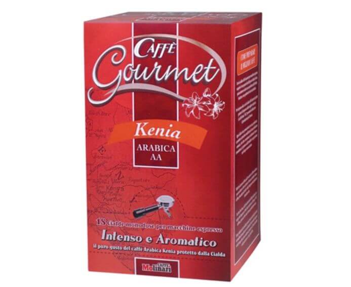 Кофе в чалдах Kenia AA, порционный, 100% арабика, картонная упаковка 7г.х18шт., Molinari