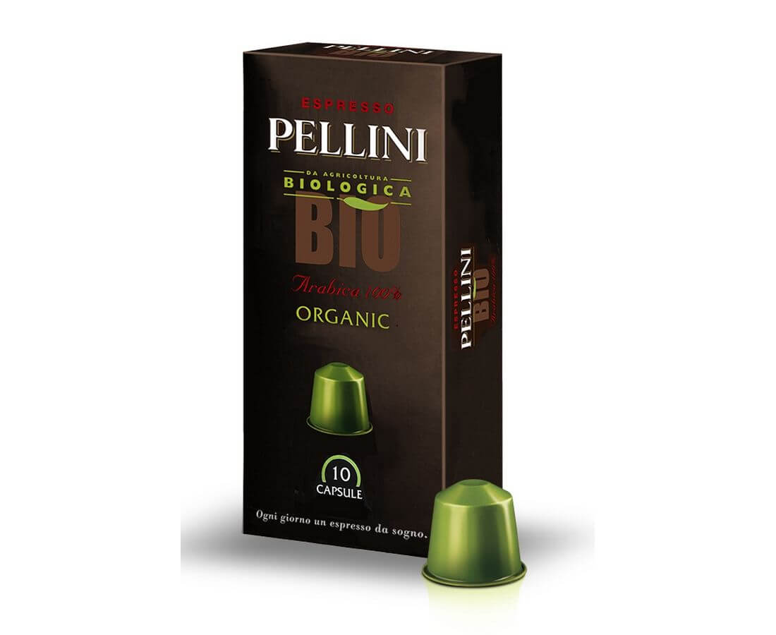 Кофе в капсулах ORGANIC BIO, NESPRESSO, 100% Арабика, 10 шт., Pellini