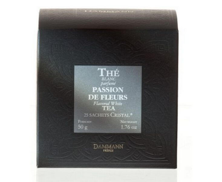Чай белый The blanc Passion de Fleurs «Цветочная страсть», картонная коробка 2х25 шт., 50 г, Dammann