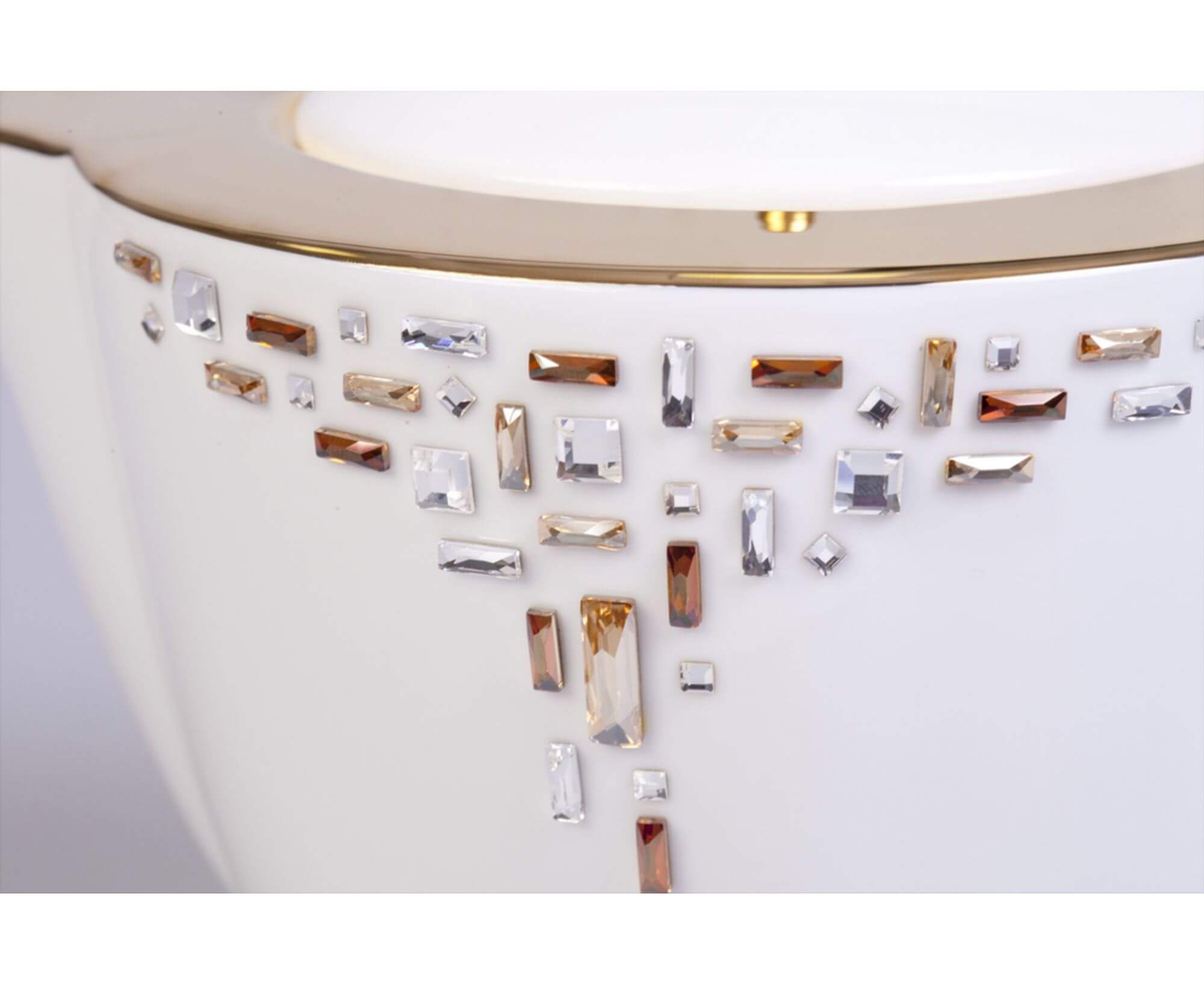 Чайник Diana, 1 л, фарфор с кристаллами SWAROVSKI и позолотой, Prouna