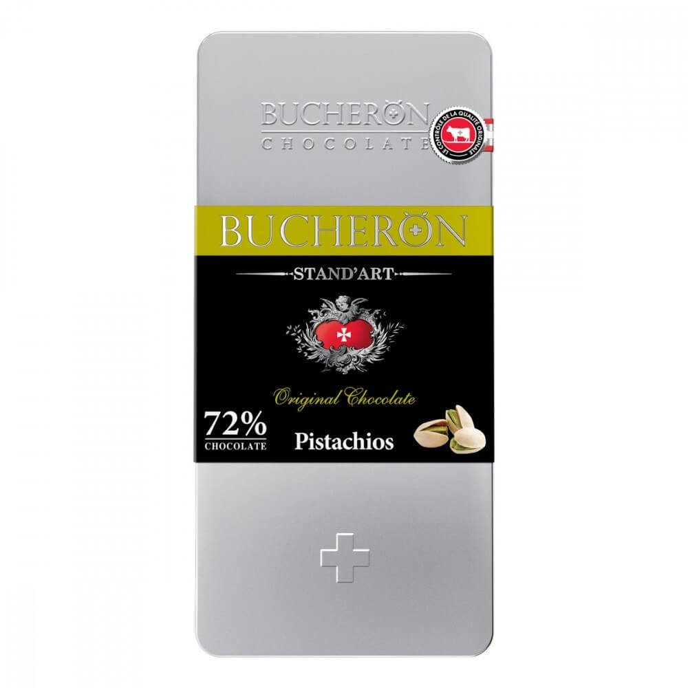 Шоколад Bucheron "Pistachios", горький с фисташками, 100 гр