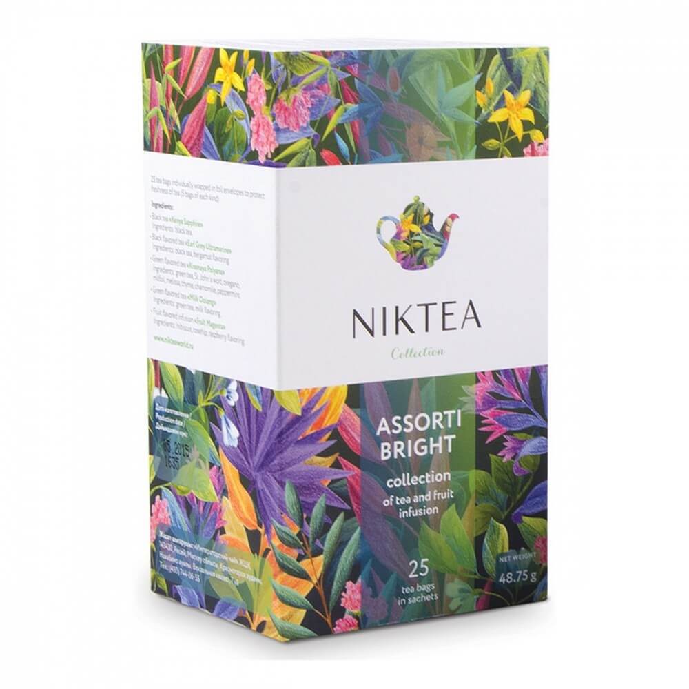 Чай Niktea "Assorti Bright", ассорти, 25 пакетиков