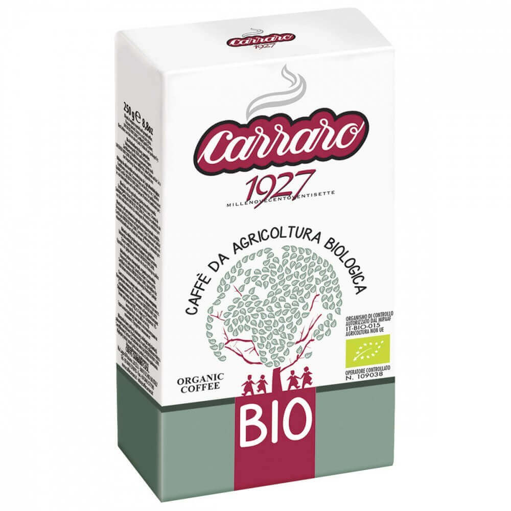 Кофе Carraro "Bio", молотый, картонная коробка, 250 гр