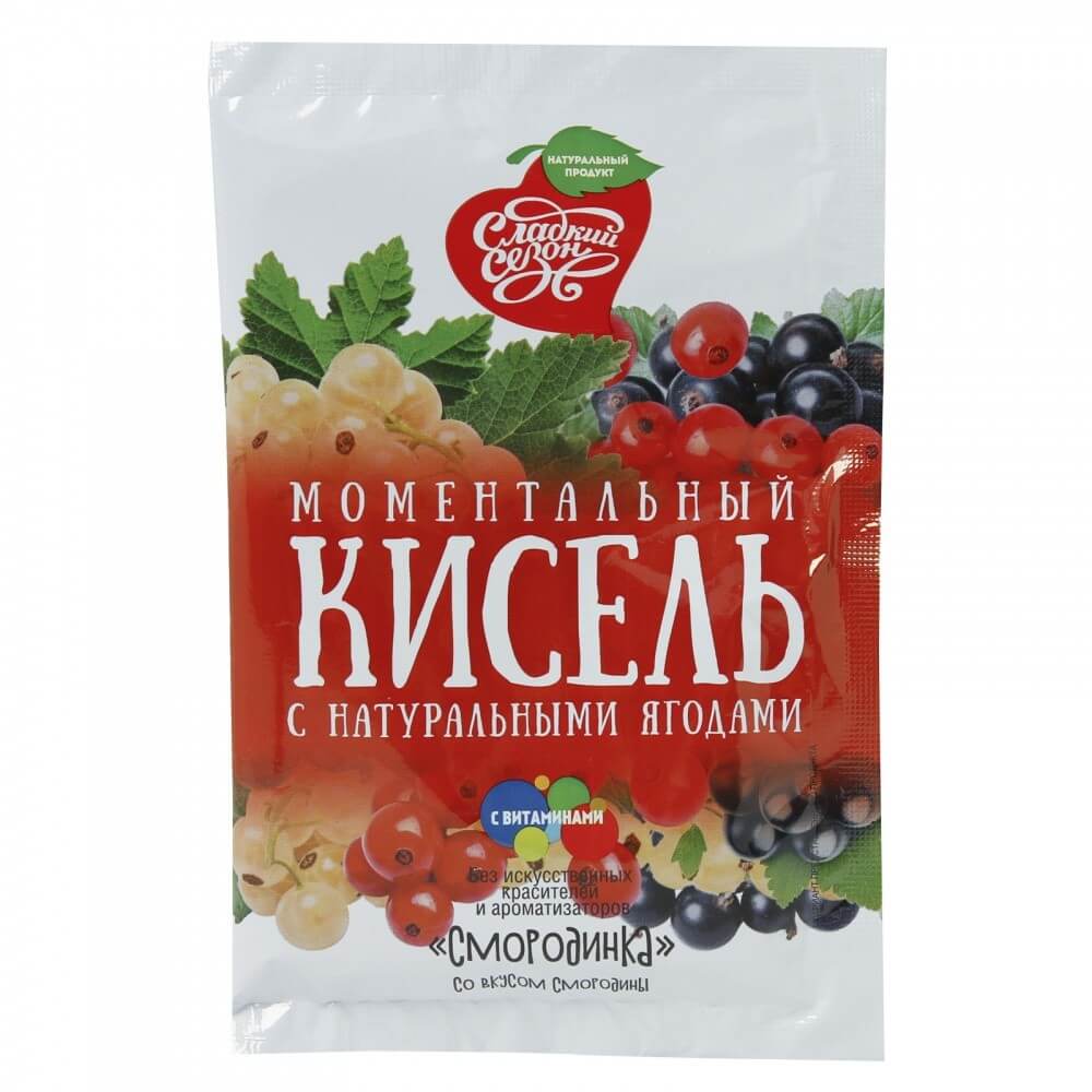 Кисель Сладкий сезон "Моментальный со вкусом смородины", 30 гр