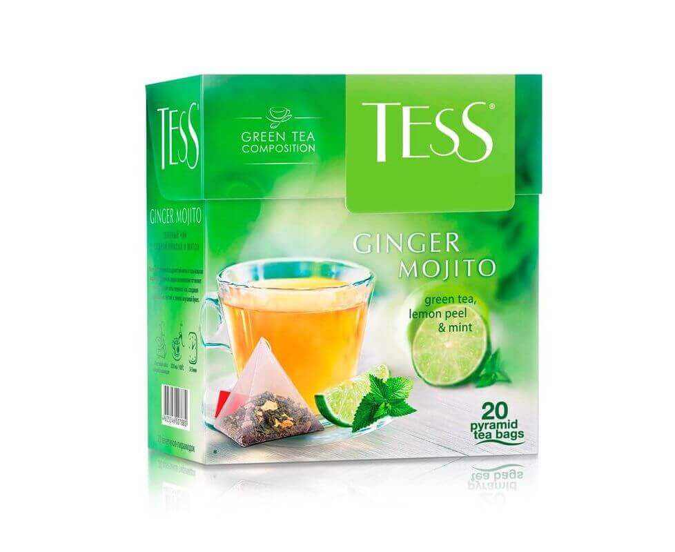 Чай зеленый Ginger Mojito, 20 пирамидок, Tess
