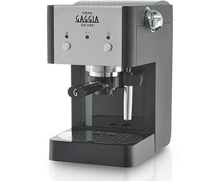 Кофеварка рожковая Gran De Luxe black, черная, металл/пластик, Gaggia