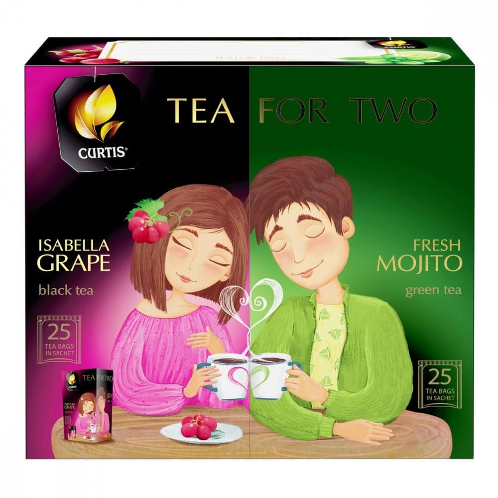 Tea 1 tea 2. Чай Curtis Tea for two ассорти в пакетиках. Чай черный Curtis 