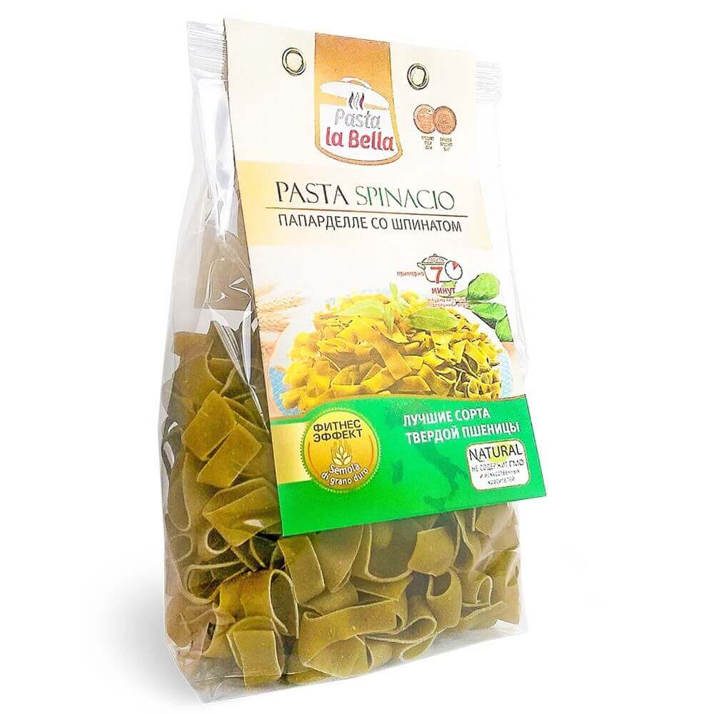 Макароны Pasta la Bella "Со шпинатом", 250 гр