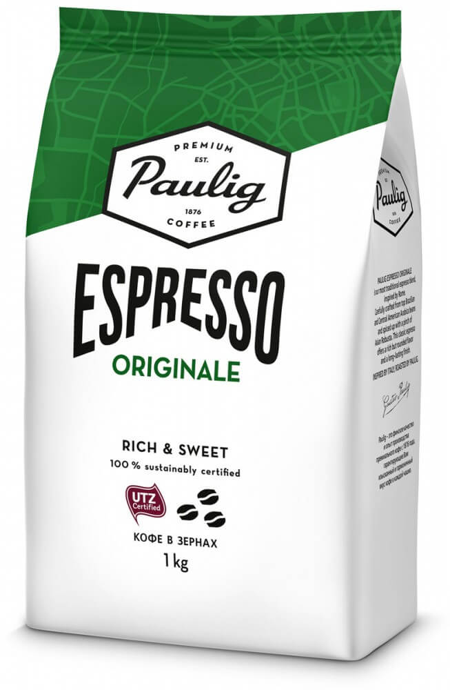 Кофе Paulig "Espresso originale", в зёрнах, 1000 гр