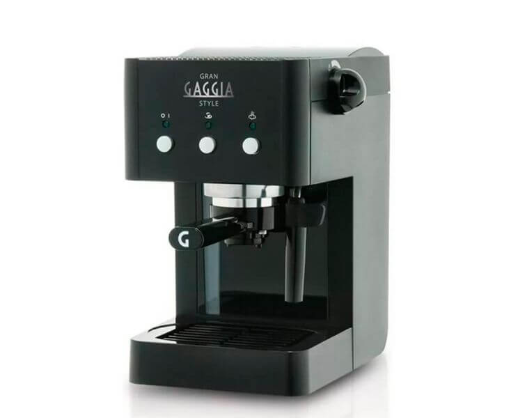 Кофеварка рожковая Gran Style black, черная, ABS-пластик, Gaggia