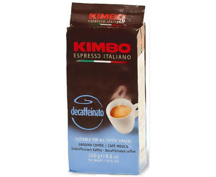 Кофе молотый Decaffinato(без кофеина), 250 г, KIMBO