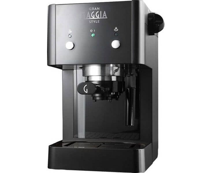 Кофеварка рожковая Gran Style black, черная, ABS-пластик, Gaggia