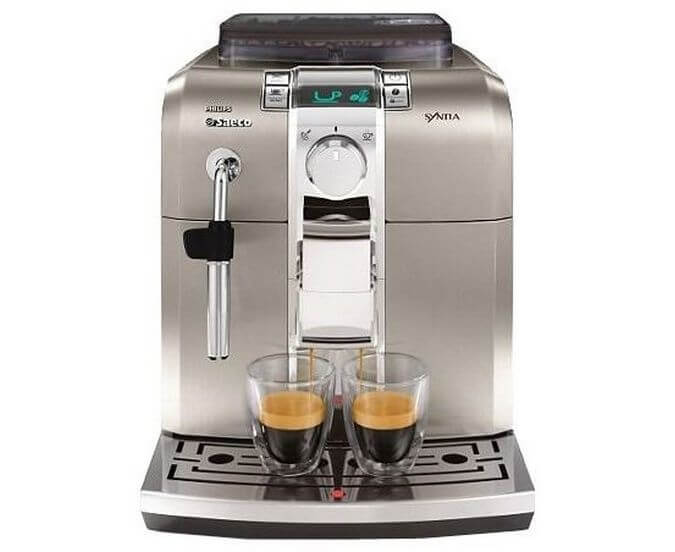 Кофемашина Syntia Black(PHILIPS SAECO HD-8836/19), черно-серебристая, нержавеющая сталь, SAECO