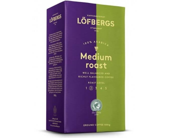 КОФЕ МОЛОТЫЙ MEDIUM ROAST, 500 Г, LOFBERGS