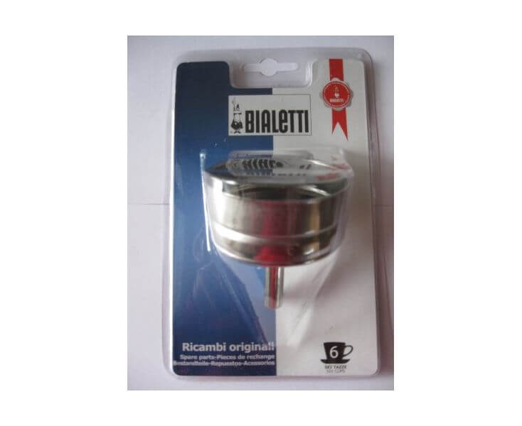 Фильтр-воронка для гейзерных кофеварок Bialetti на 2 чашки из нержавеющей стали, В БЛИСТЕРНОЙ УПАКОВКЕ, BIALETTI