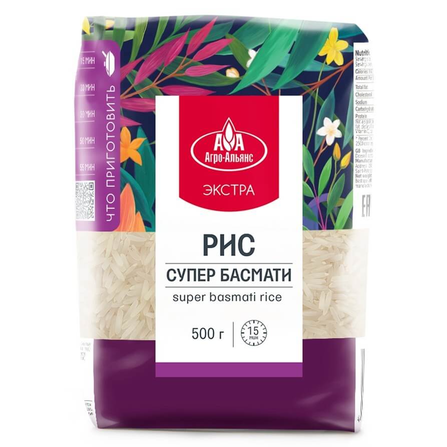 Рис Агро-Альянс Экстра "Супер Басмати", 500 гр