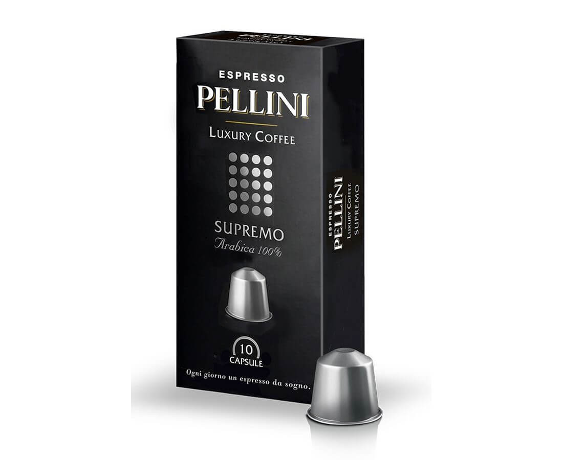 Кофе в капсулах SUPREMO, NESPRESSO, 100% Арабика, 10 шт., Pellini