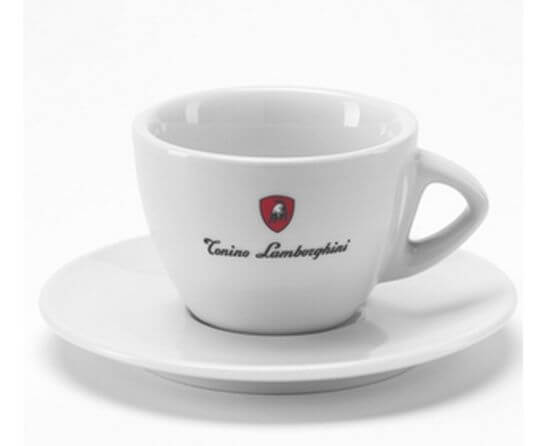 Капучино чашка с блюдцем, белая, Tonino Lamborghini