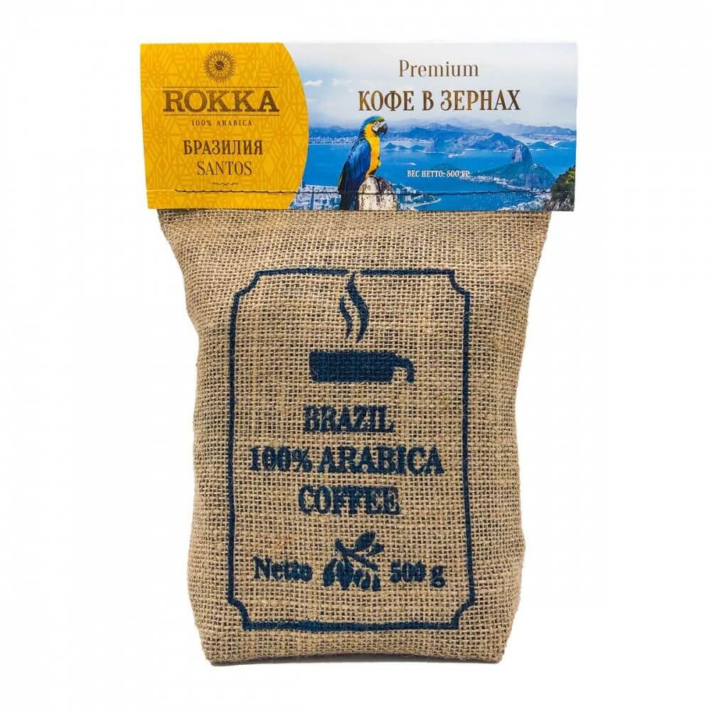 Кофе Rokka "Бразилия", в зернах, 500 гр