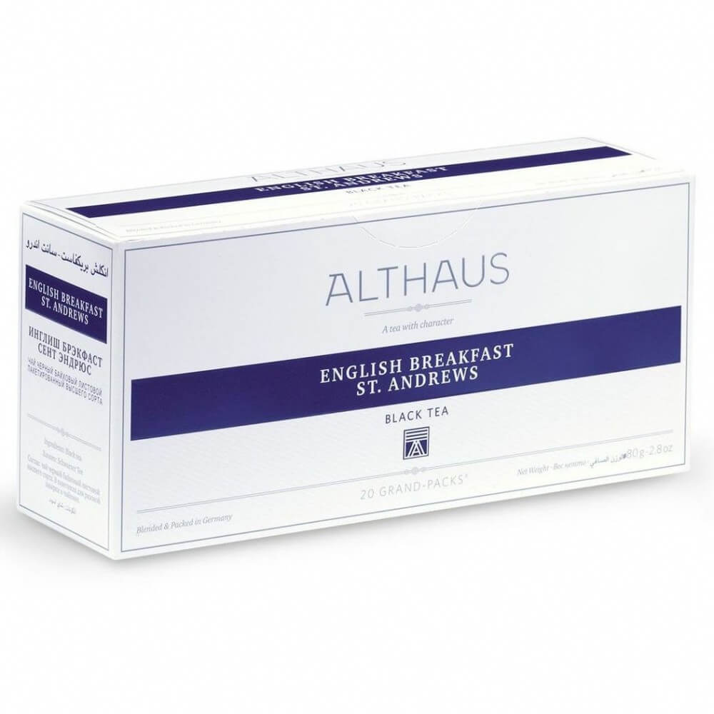 Чай Althaus "English Breakfast St. Andrews", чёрный, 20 пакетиков Grand Pack