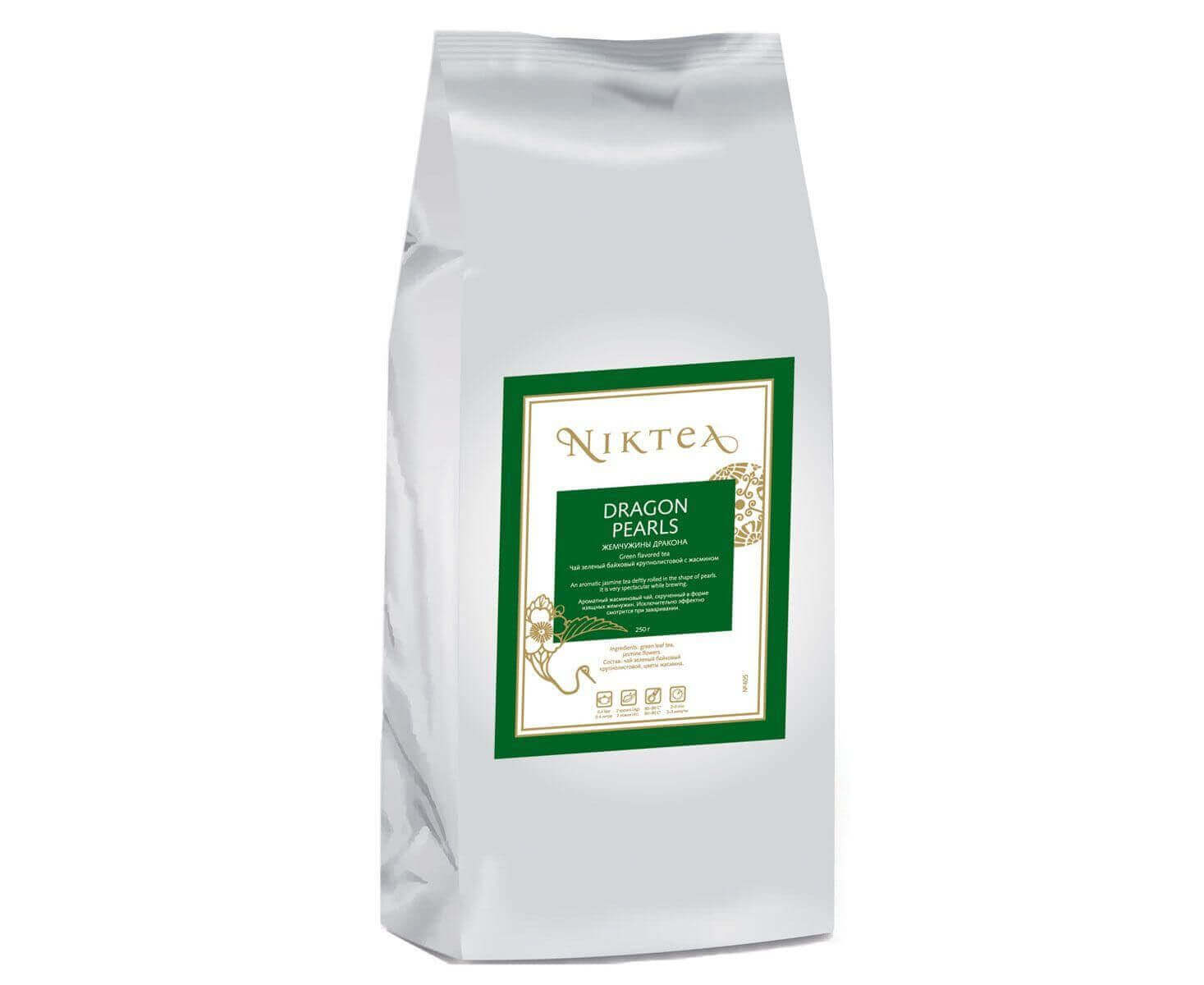 Чай зеленый Dragon Pearls (Жемчужины Дракона), 250 г, Niktea
