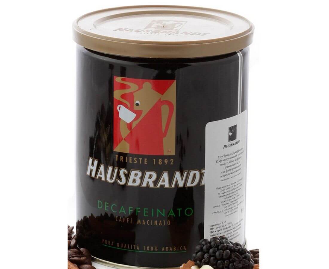 Кофе молотый Decaffeinato (без кофеина), ж/б 250 г, Hausbrandt