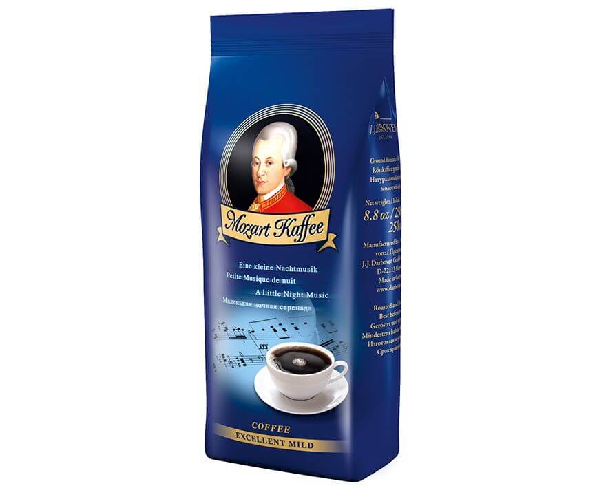 КОФЕ МОЛОТЫЙ MOZART МЯГКИЙ, В/У 250 Г, DARBOVEN
