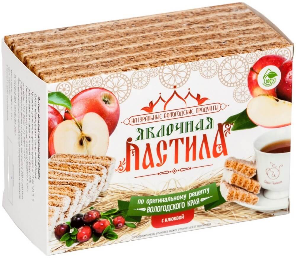 Пастила Иван Чайкин "Яблочная с клюквой", 100 гр