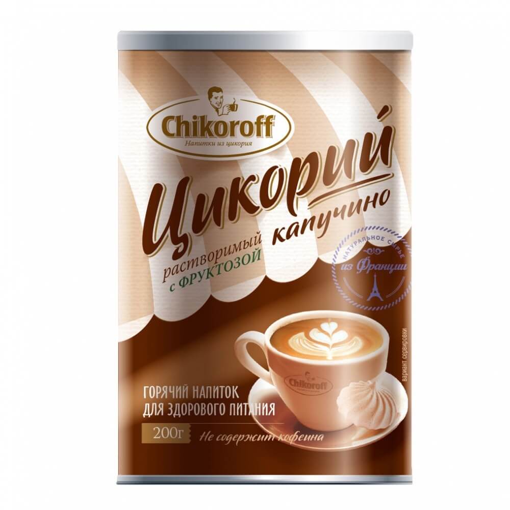 Цикорий Chikoroff "Капучино", растворимый с фруктозой, 200 гр