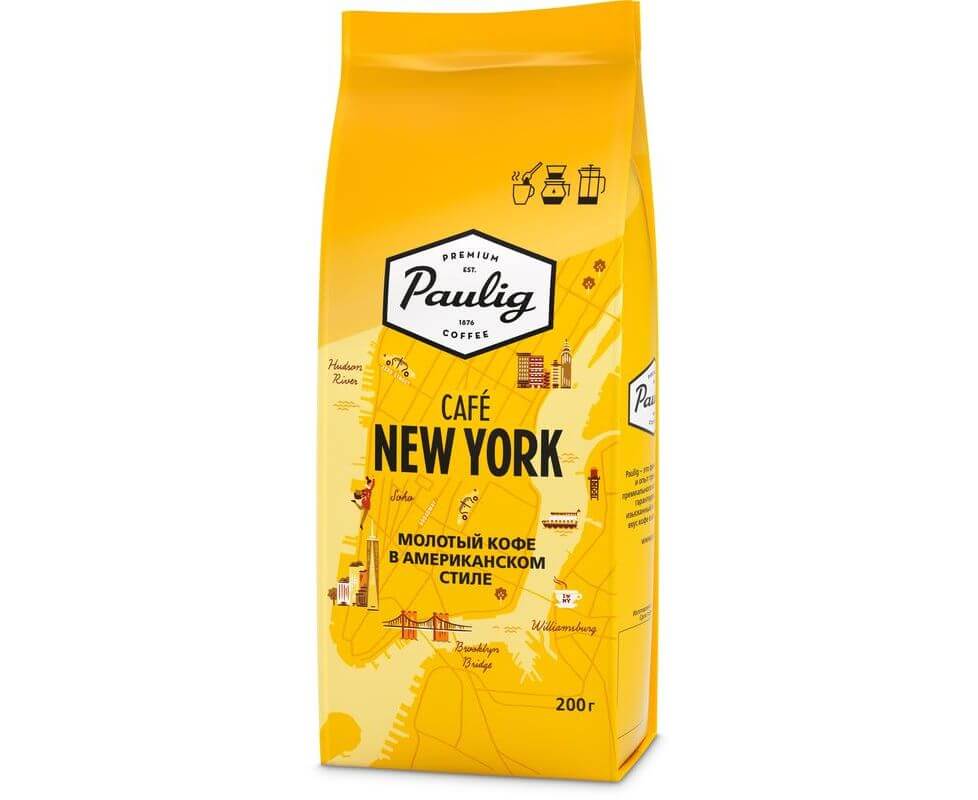 КОФЕ МОЛОТЫЙ CAFE NEW YORK, 200 Г, PAULIG