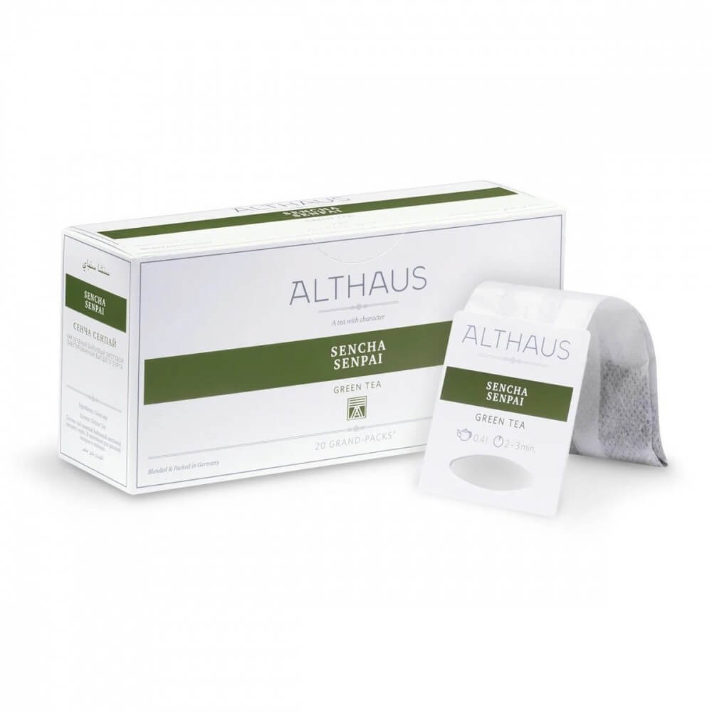 Чай Althaus "Sencha Senpai", зелёный, 20 пакетиков Grand Pack