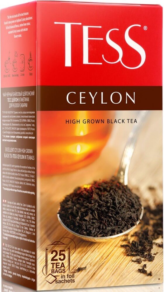 Чай Тess "Ceylon", черный, 25 пакетиков