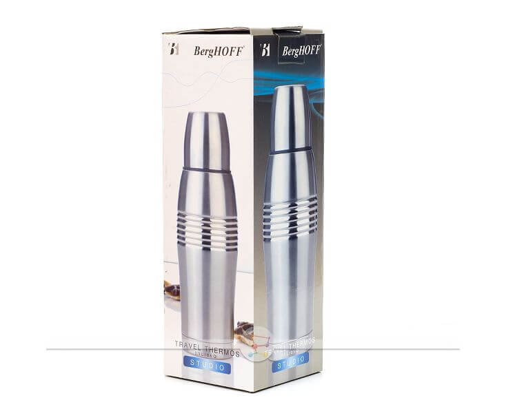Термос дорожный Designo, 0.5 л, нержавеющая сталь, BergHOFF