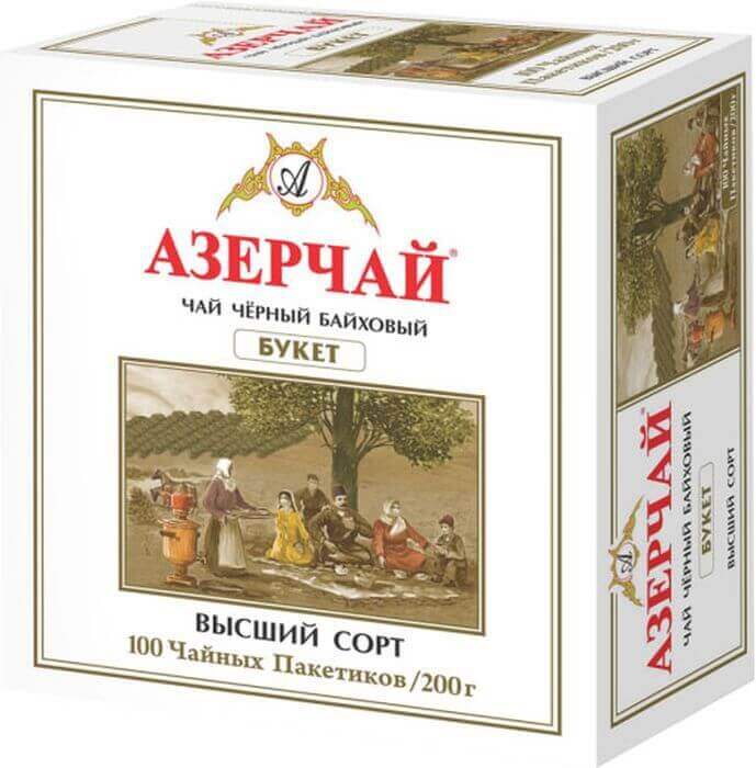 Чай Азерчай "Букет", черный, 100 пакетиков