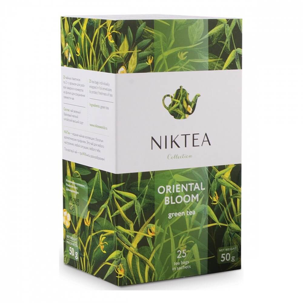 Чай Niktea "Oriental Bloom", зеленый, 25 пакетиков