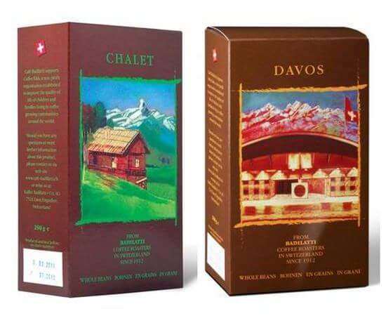 Подарочный набор кофе Давос (зерно) + Шале (зерно), 2 х 250 г, Badilatti