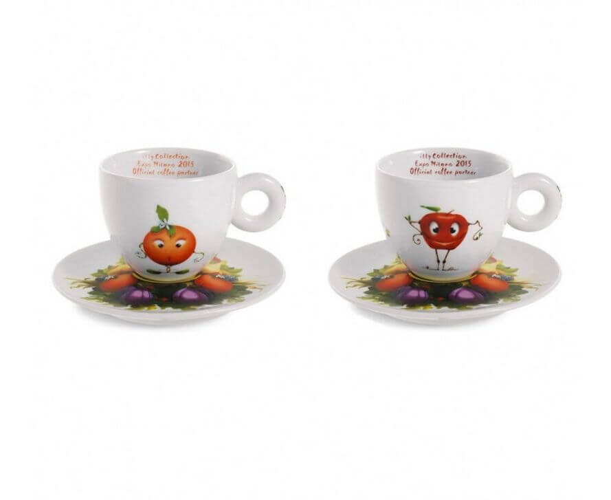Подарочный набор ORANGE APPLE: 2 чашки для капучино, Illy