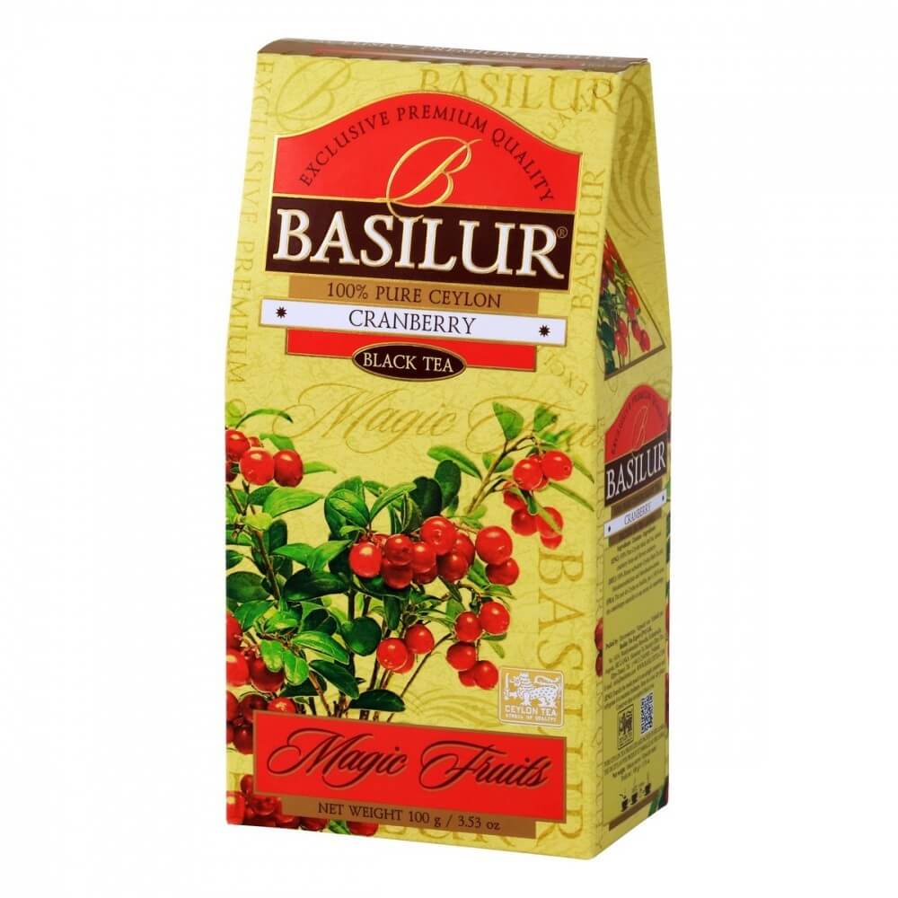 Чай Basilur "Волшебные фрукты - Клюква", черный с добавками, 100 гр