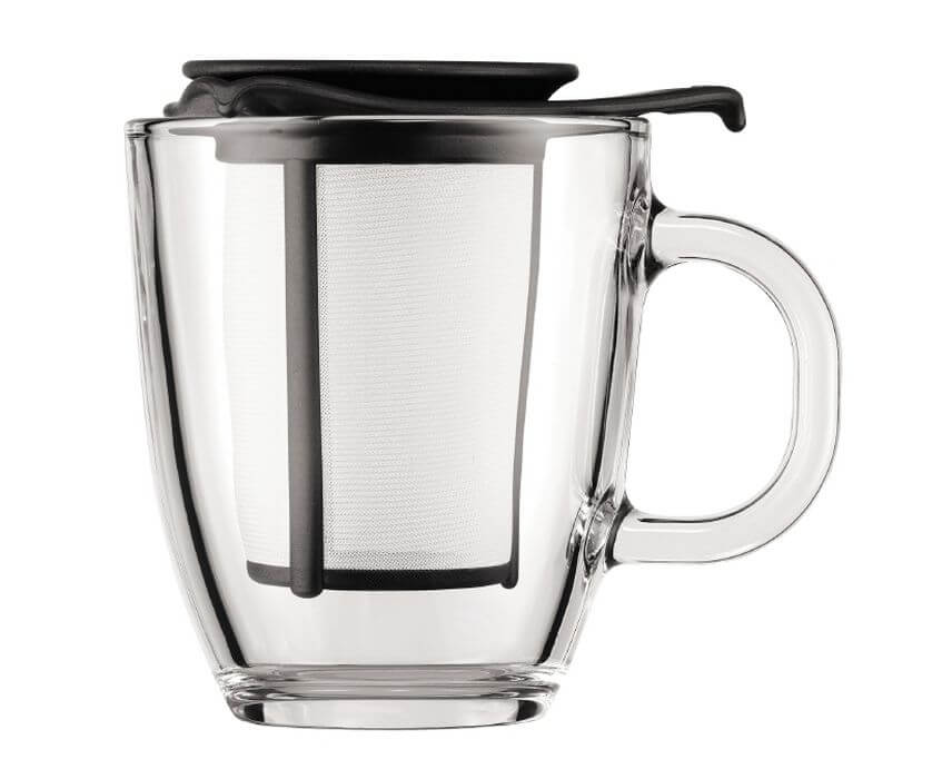 Кружка с фильтром BODUM YO-YO, 350 мл, черная, стекло, Bodum