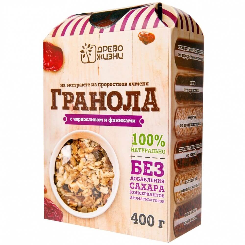 Гранола Древо Жизни "С черносливом и финиками", 400 гр