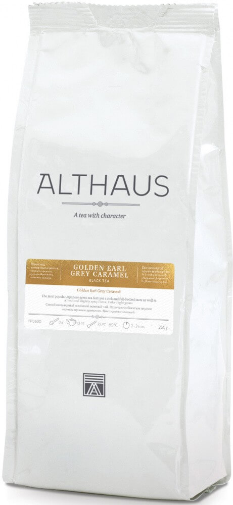 Чай Althaus "Golden Caramel Earl Grey", чёрный листовой с добавками, 250 гр