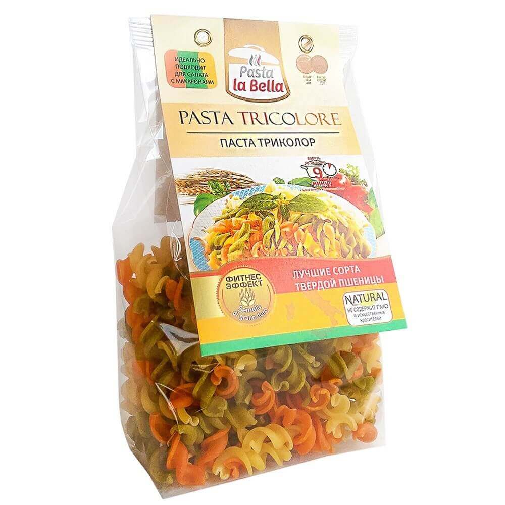 Макароны Pasta la Bella "Триколор", 250 гр