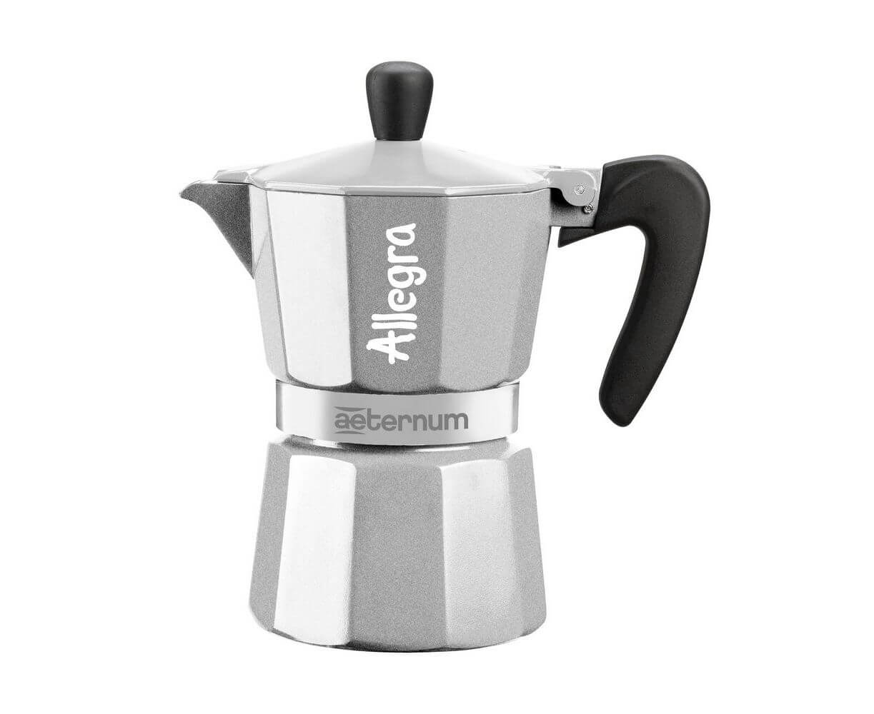 Гейзерная кофеварка Allegra Silver R, 6015, на 3 чашки, Bialetti